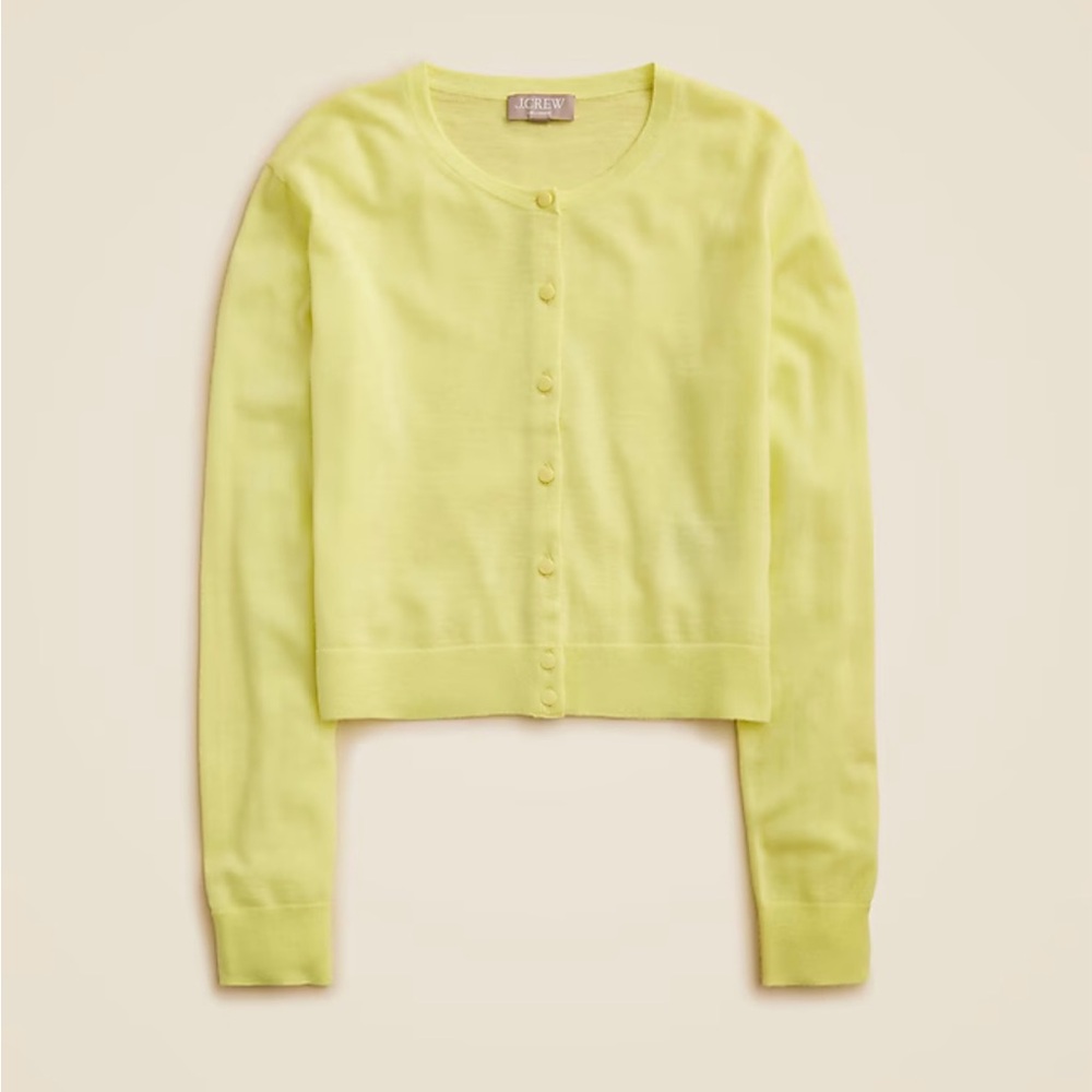 NWT J. Crew Lemon Cardigan Sweater Size Medium